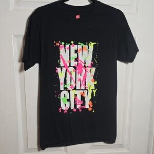 Hanes S SMALL Black New York City Graphic Tee TSHIRT
